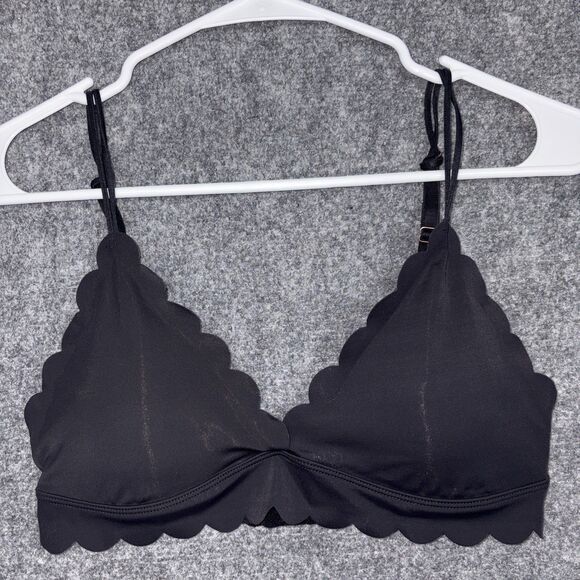 Anthroplogie Scallop Bralette size M Black - Picture 1 of 6